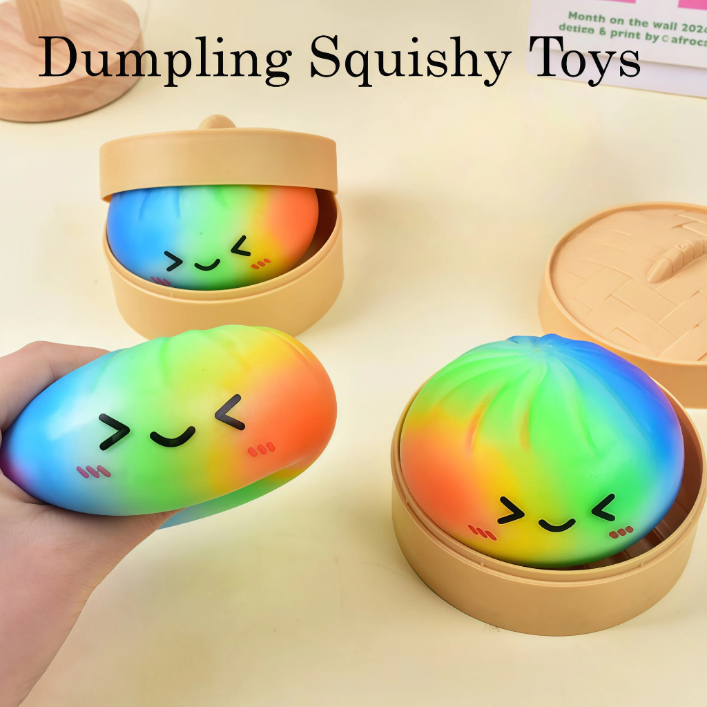 Brinquedo Squishy Bola de Estresse de Alívio Fidget Colorido Arco-Íris Macio para Adultos e Crianças