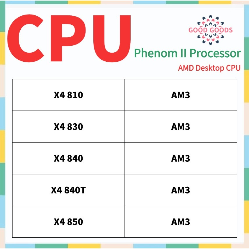 X4 810 X4 830 X4 840 X4 840T X4 850 Processador AMD Phenom Ii CPU De Mesa AM3 Socket938