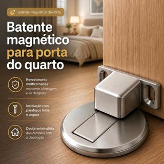 Prendedor Trava de Porta Magnético Slim Cromado