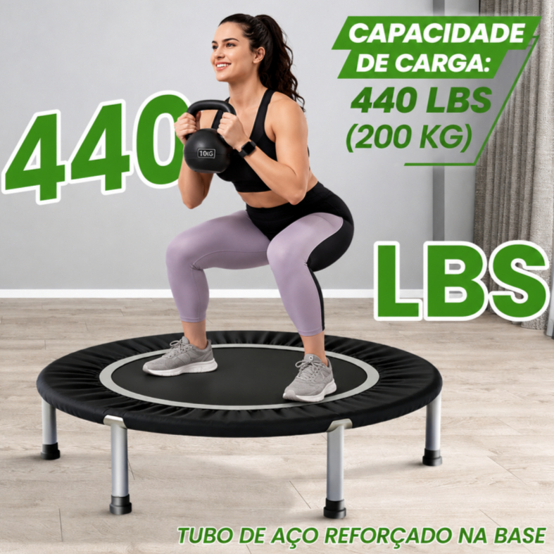 Professional Jump Trampoline With Cover Skirt Diameter 1 M 200kg Mini Reinforcement Elastic Gym Supports Fitness meter