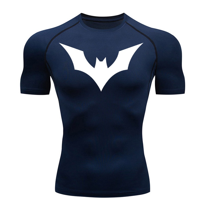 Camiseta Masculina De Compressão Esportiva De Verão , Manga Curta , Caminhada , Musculação , Secagem Rápida