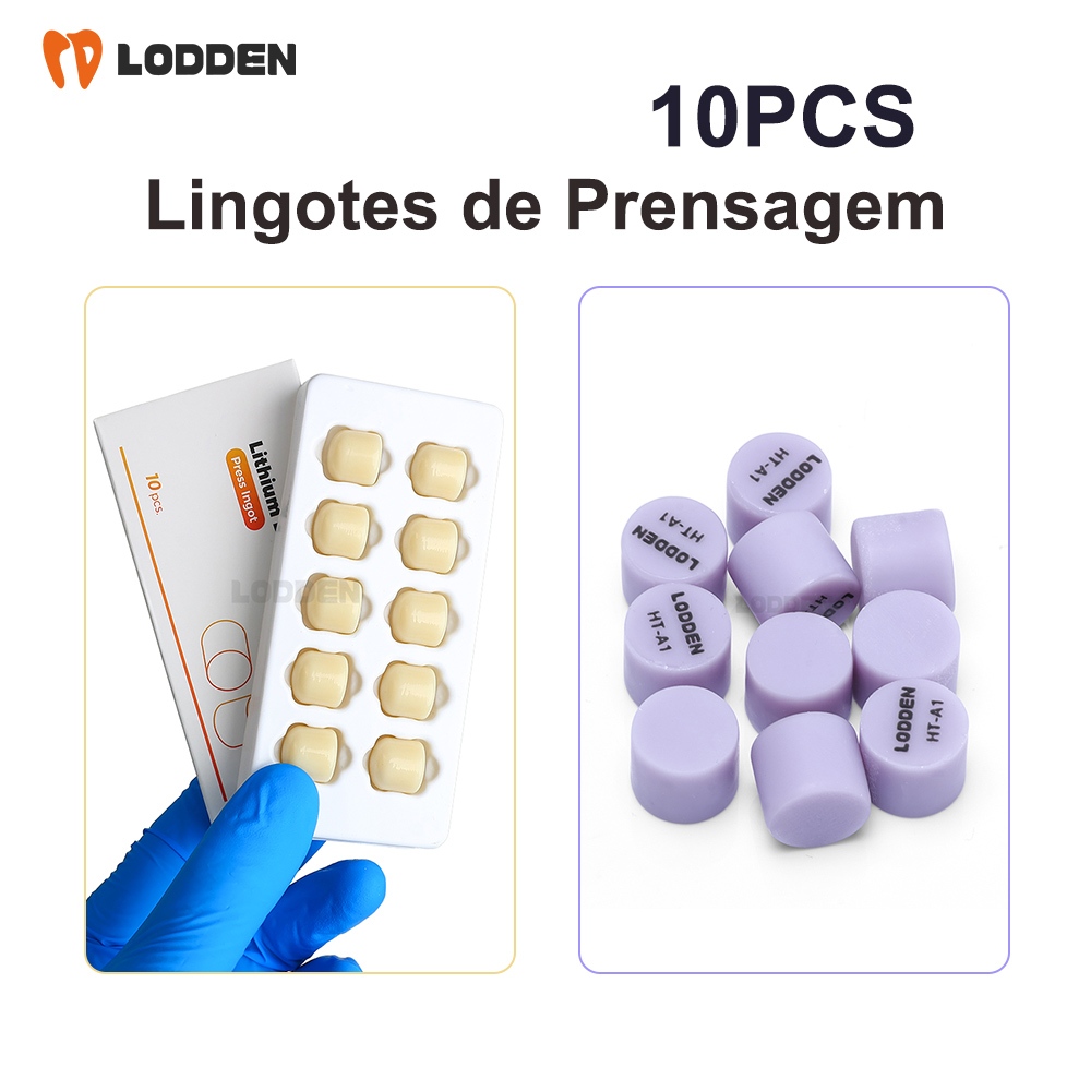 10 Pcs Placas De Pressão Cerâmica De Vidro Disilicato De Lítio-LT/HT
