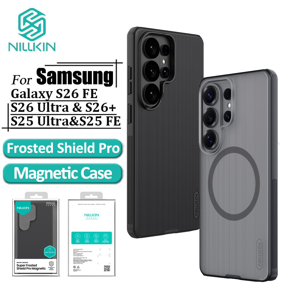 Capa Magnética Nillkin Para Samsung Galaxy S26 Ultra S26 FE S26 + S25/S24/S23 S25FE De Telefone PC + TPU + Airbag De Met