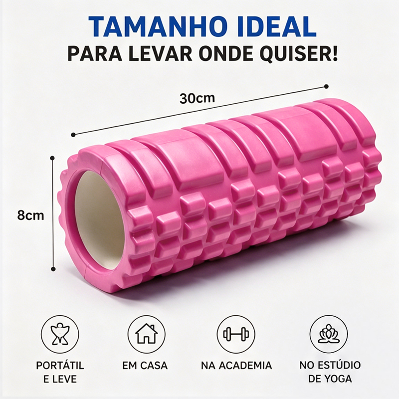 Rolo de Liberação Miofascial Espuma Densa Massagem Profissional para Treino e Relaxamento