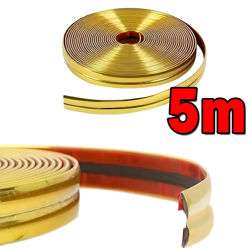 Fita metalizada para decoracao de Pvc 6mm/12mm/15mm/20mm/27mmCom Dupla face com 5 Metros