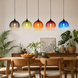 Nordic Vidro Pendente Luminaria Teto Moderno Lustre Quarto Lustre Cozinha LED Minimalista Lustre Sala Jantar