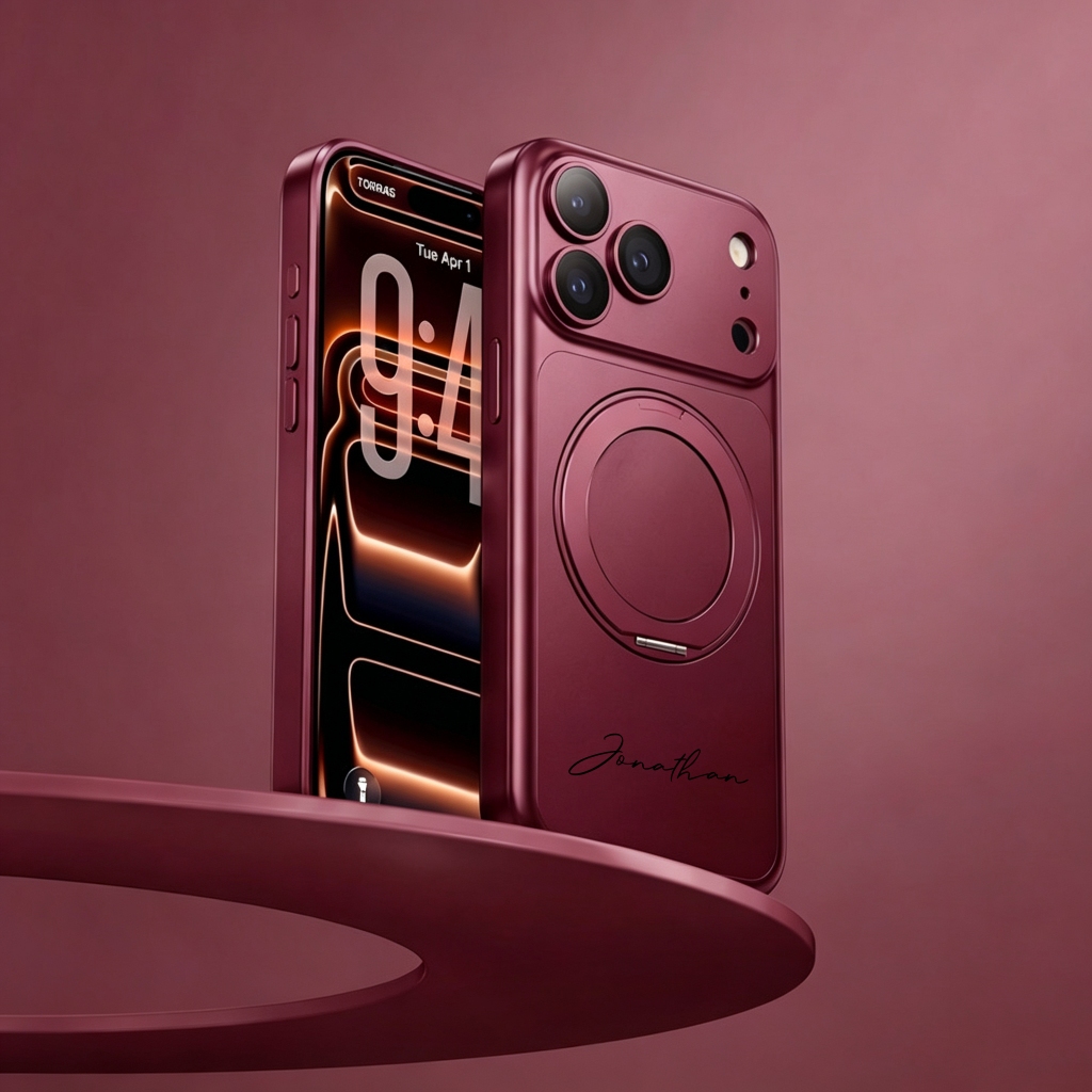 Nova Capa De Telefone Com Suporte Giratório De Alta Qualidade Nome Personalizável Para iPhone 18 Pro Max , 18 17 Pro Max