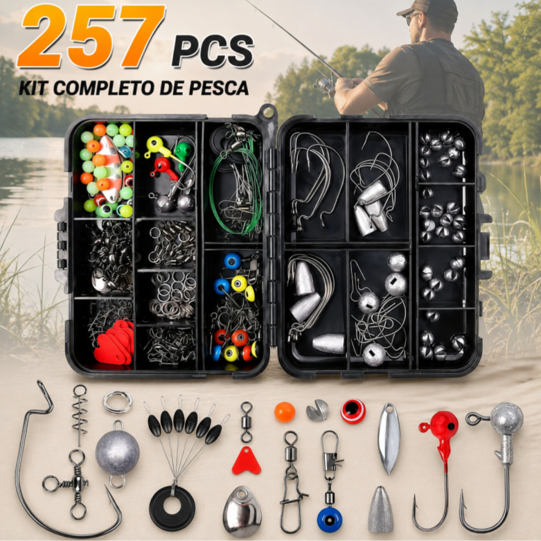 Girador com Snap - kit com 257 girador com snap para pesca sea fishing rock fishing set box