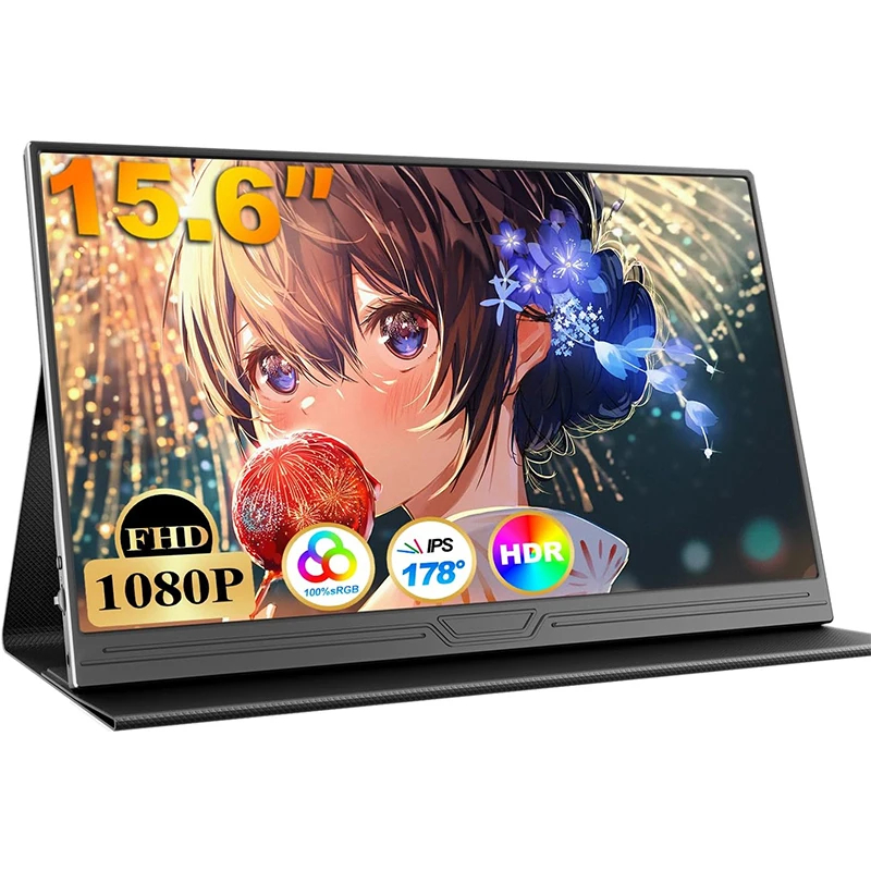 15.6inch Portatil Monitor 1080P IPS Type-C/HDMI Laptop Monitor Portátil For Ipad Pc Mac Phone switch PS3/4/5 Celular