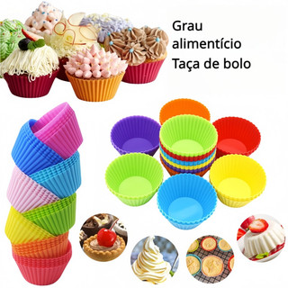 Forminhas Multicolorida 24 Unidades Forma Redonda Silicone Ou 12/36/48 Unidades Brigadeiro Tortinha Cupcake Bolinhos
