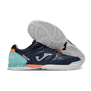 Chuteiras Masculinas De Futsal Top Flex Rebound Plus IC Branco Preto Azul
