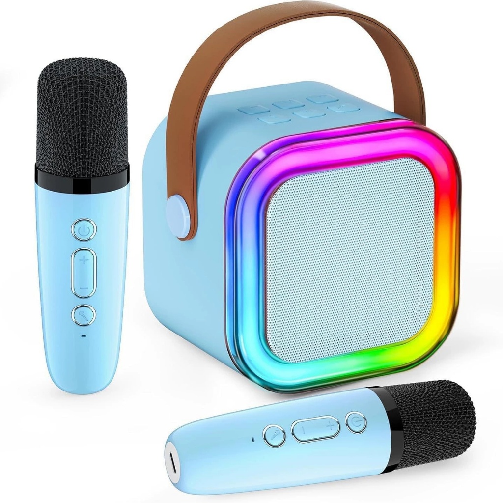 Novo Quente K12 Alto-Falante Bluetooth Portátil Casa Bonito Karaokê Mini Áudio Sem Fio Com Microfone K Música Família Ca