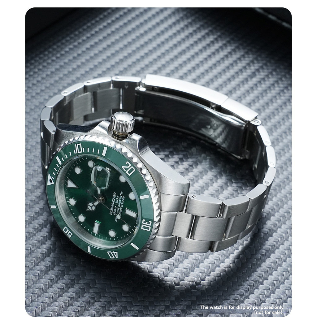 Adequado para Rolex preto verde água fantasma pulseira de relógio Daytona iate famoso Log corrente de relógio de aço ino