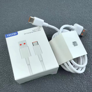 Cabo Tecno 6A USB Tipo C Original , 33W , 45W , 70W , 100W , De Carregamento Super Rápido Para Spark 20 , 30 , 40 Pro , 