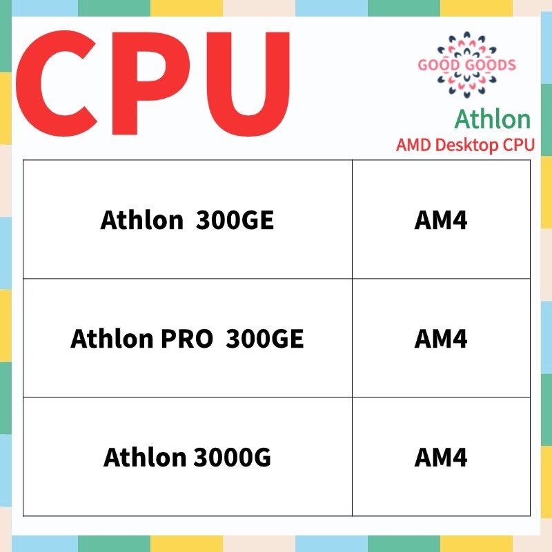 Athlon 300GE PRO 3000G Processador AMD Desktop CPU Soquete AM4 1331Pin