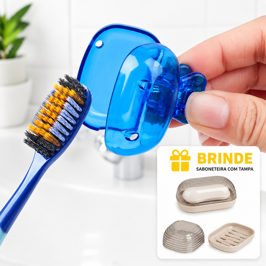 2/4/8pcs Clipe De Armazenamento De Escova De Dentes Capa Protetora Para Viagem Portátil À Prova De Poeira Caso