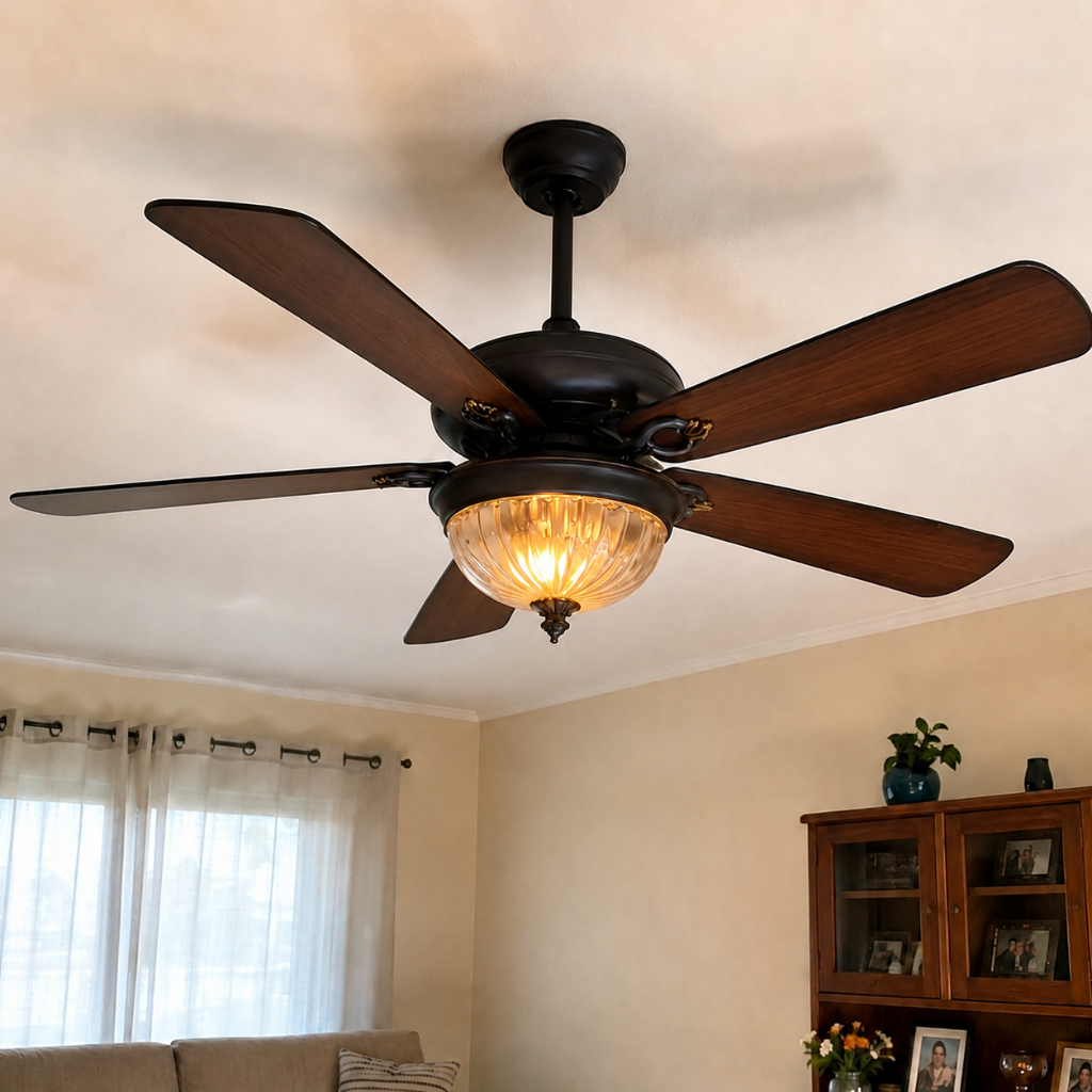 GOGEOUS 110V-220V Ventilador De Teto Com Luz LED 3 Cores Com Controle Remoto 5 Pás Wind Inverter