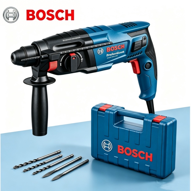 Broca de impacto de alta potência Bosch Broca de martelo rotativo 2100W Broca de corta-parafusos elétrica com acessórios
