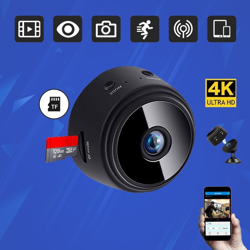 Câmeras WiFi Mini A9 HD 1080P-Visão Noturna/Sensor De Movimento/Monitoramento Remoto via Aplicativo