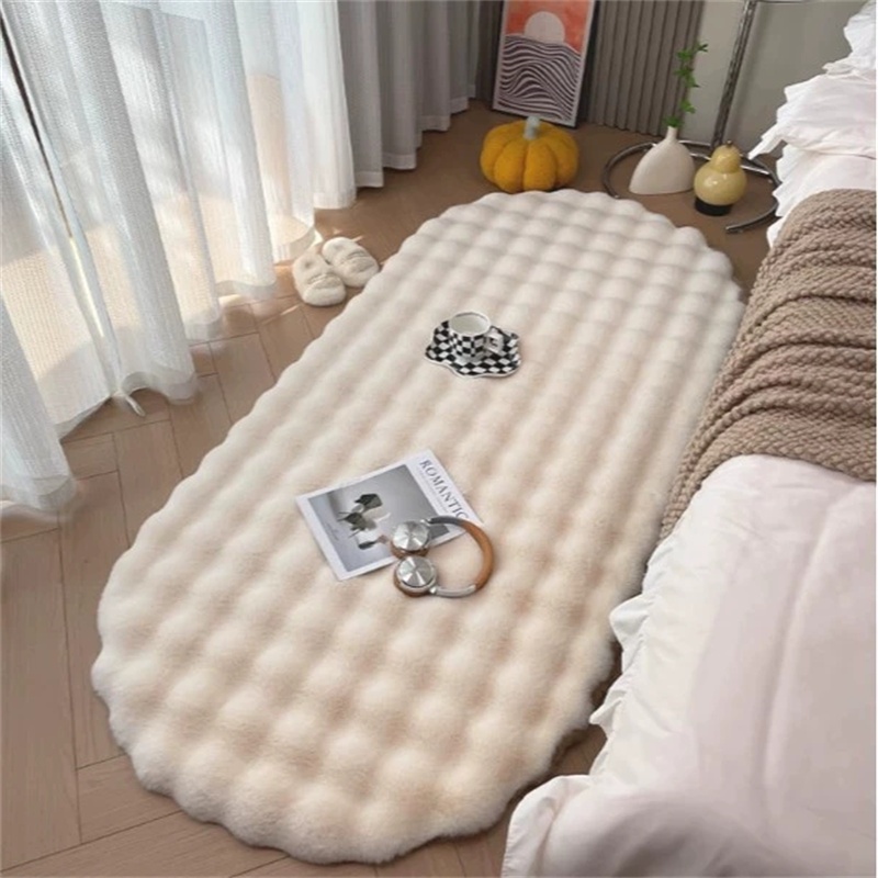 Imitação De Pele De Coelho Oval Tapetes Tapete Para Quarto Sala Estar Aconchegante Sofá Cadeira Cabeceira