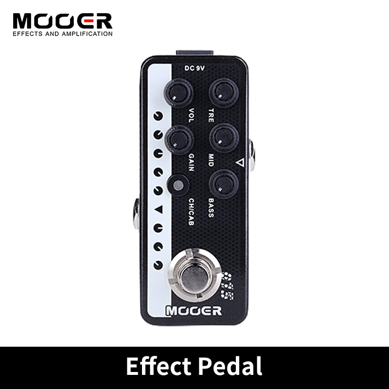 Mooer MICRO Preamp Série 015 Som Marrom Estilo 90 Pré-Amplificador Digital Pedal De Efeito De Guitarra Canais Duplos EQ 