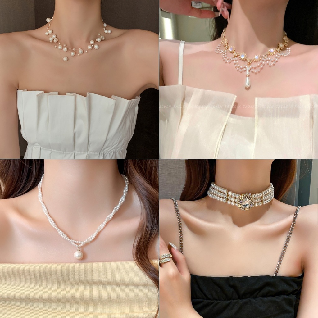 Gypsophila colar de pérolas feminino novo colar nicho Design clavícula colar de alta qualidade