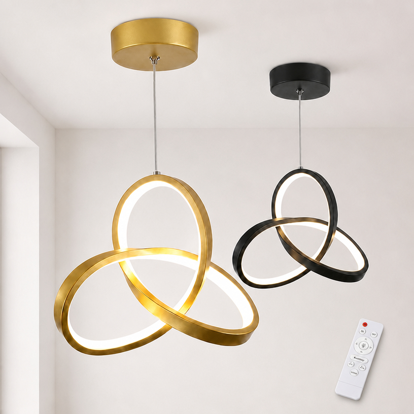 Luminária De Teto Pendente Led Moderna Lustre para Corredor Sala Quarto 3 Em 1 C/remote Bivolt 110/220v