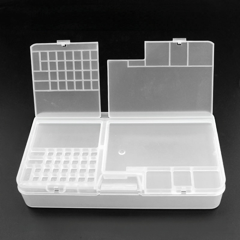 Kit 4/10 Caixa Organizadora Transparente Componentes Placa Manutenção Celular