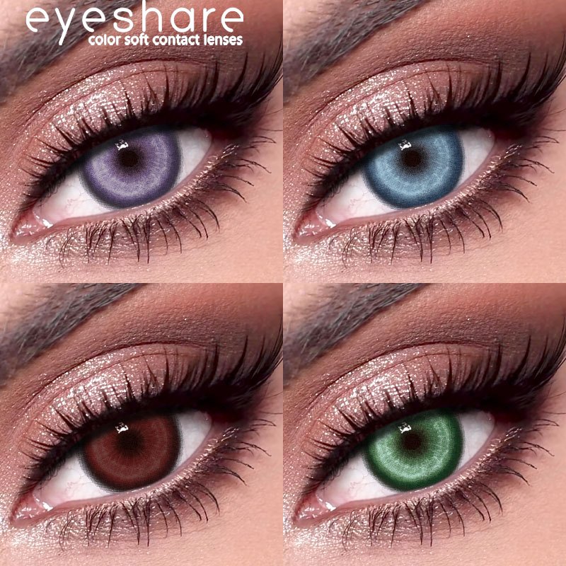 Lente De Contato Eyeshare Halloween Cosplay RHINE Verde Azul Vermelho Lentes 14.5 Mm Olhos Grandes Desenho Animado Anime