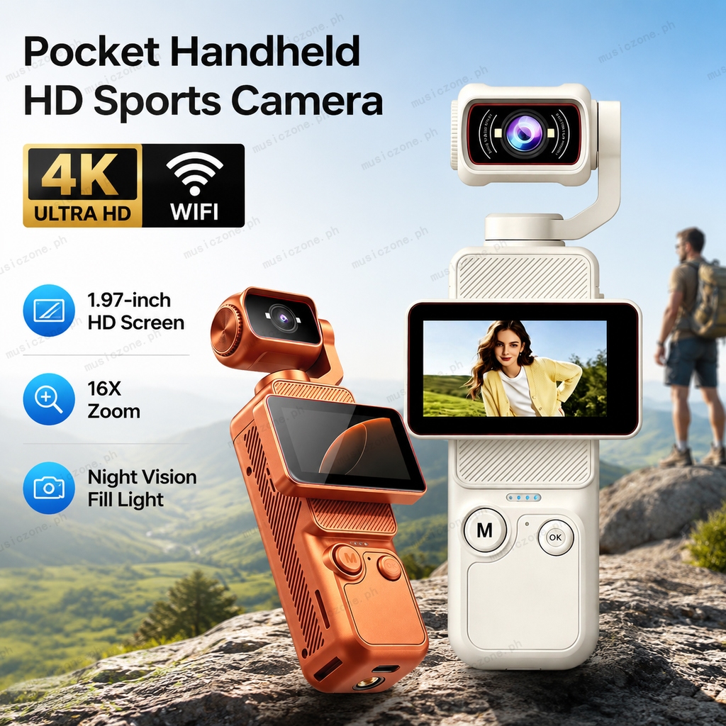 Mini Câmera Portátil De Bolso Vlog Com Resolução 4K , Tela Giratória De 1.97 " , WiFi Integrado , Bateria De 120 Minutos