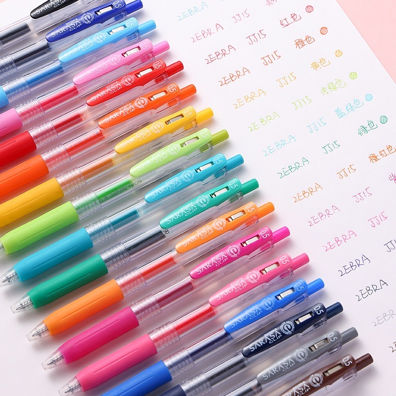 1 Pçs Japão ZEBRA SARASA Gel Caneta JJ15 0.5mm Cor Grande Capacidade De Secagem Rápida Para Escrever Kawaii Escola Papel