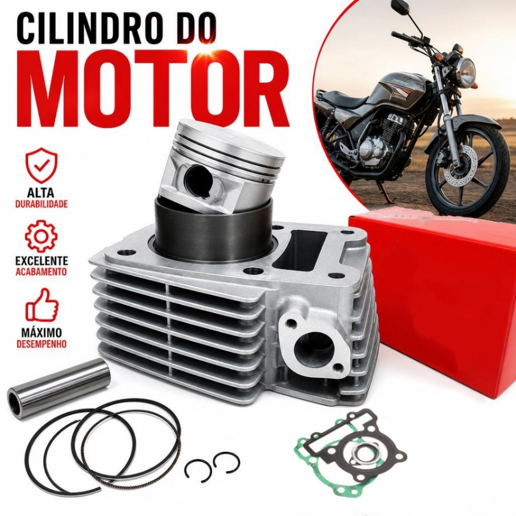 Kit Cilindro Motor Cg 150 Titan 150 Fan 150 Bros 150