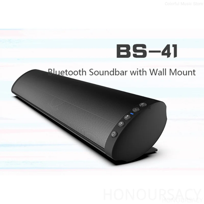 Barra Alto-Falante Home Theater Sem Fio Bluetooth TV Computador Desktop 3D Som Surround De Alta Fidelidade BS-41