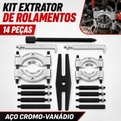 14 Peças Kit Saca Rolamento Automotivo Extrator Universal Kit Extrator de Rolamento Separador e Ferramenta