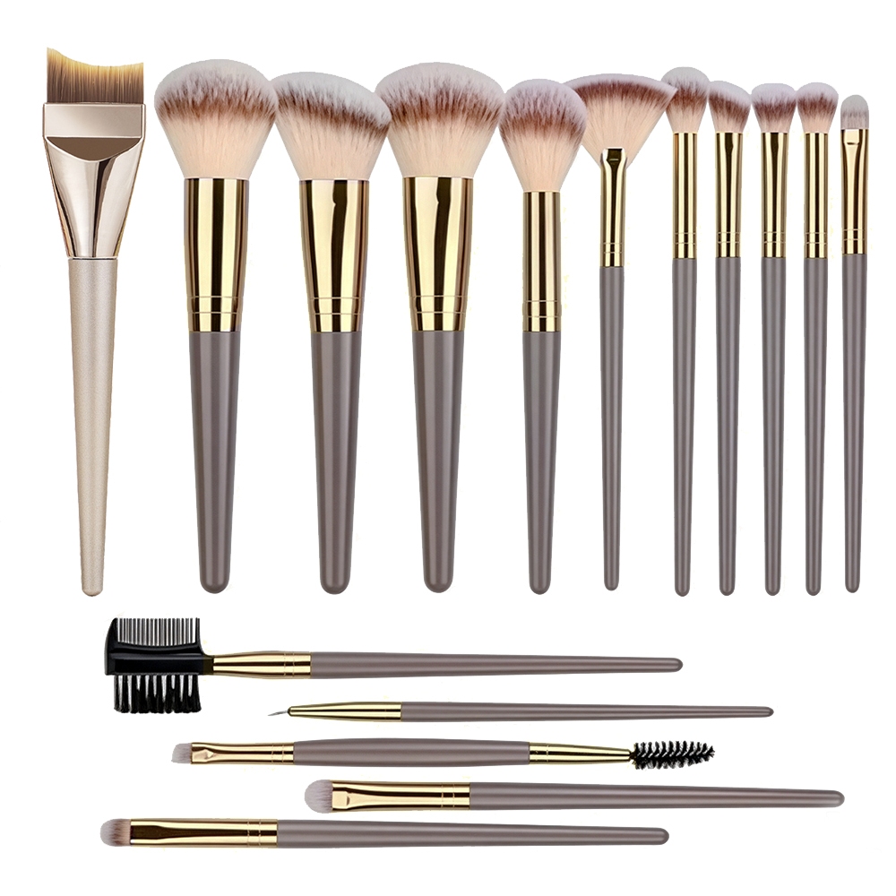 Kit 13 Pinceis Profissional Pincel Maquiagem Marrom dourado pincel de base maquiagem dos olhos