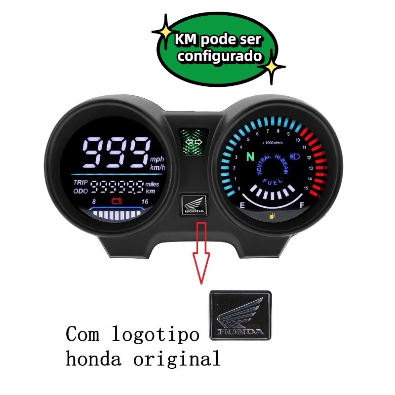 Painel Honda TITAN 150 CG150 Fan esdi Ventilador150 2004-2010 2012 Medidor Digital LED De Motocicleta RPM Velocímetro