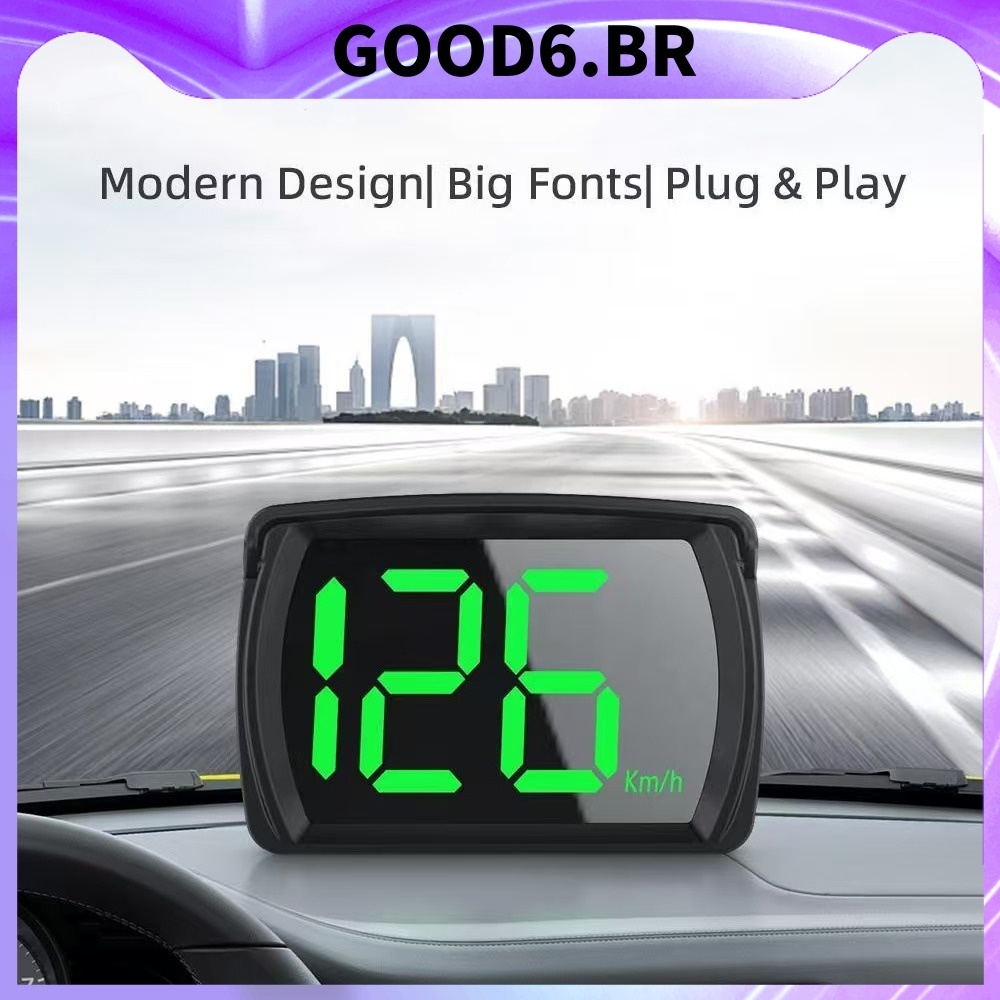 Velocímetro Digital Universal GPS HD Display LCD Inteligente Plug and Play Fonte Grande Para Todos Os Carros Ônibus Cami