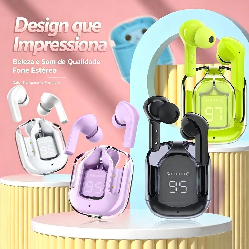 Fone De Ouvido Intra-Auricular Sem Fio HiFi Estéreo Bluetooth 5.3 Com Cancelamento De Ruído De Microfone ENC Para Jogos
