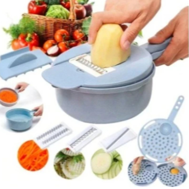 Cortador de Legumes Multifuncional 9 em 1 Ralador e Fatiador de Vegetais Manual