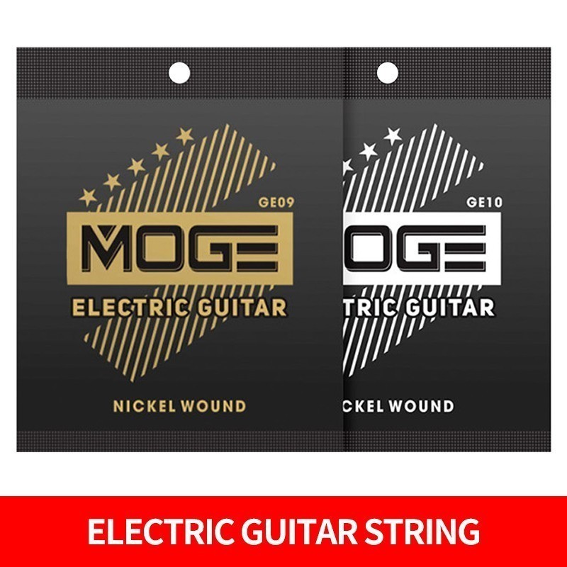 Cordas Para Guitarra Elétrica MOGE GE09/GE10 Em Aço Níquel 009/010 Um Conjunto De 6