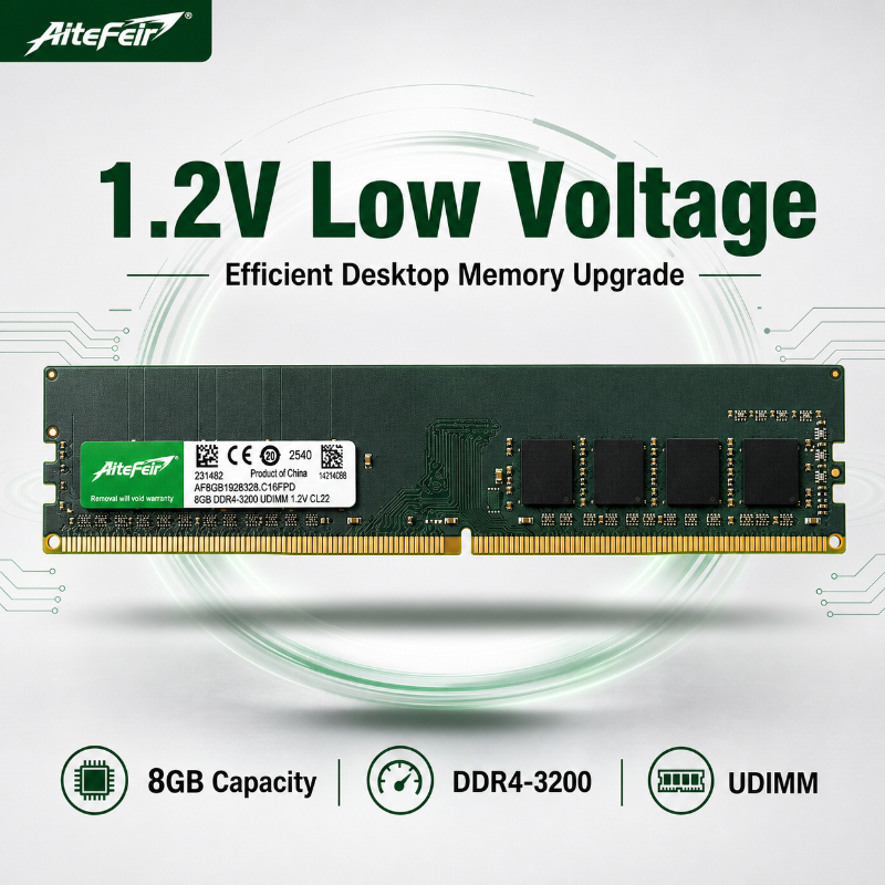 AiteFeir DDR4 8 Gb 3200 Mhz UDIMM Desktop RAM 1.2 V 288 Pinos Módulo De Memória De Mesa Interno