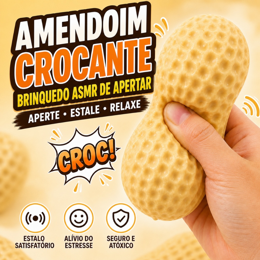 Brinquedos Moles De Amendoim Crocante Feitos À Mão Com Ascensão Lenta Squishy ASMR Fidget Toy Soft Squeeze Stress Relief