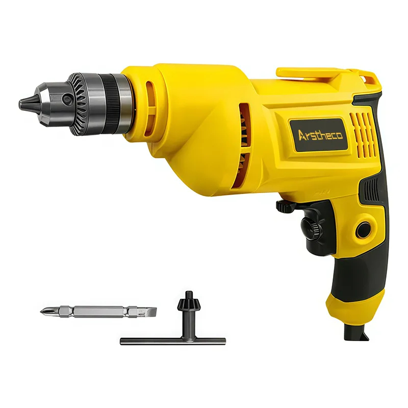 Furadeira Elétrica 900W Mandril Chave 10 mm 3000RPM 110/220V Com Acessórios Arstheco