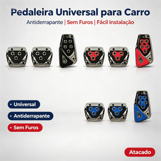 Pedaleiras Esportivas Automotiva Carro Tuning Kit 3 Peças