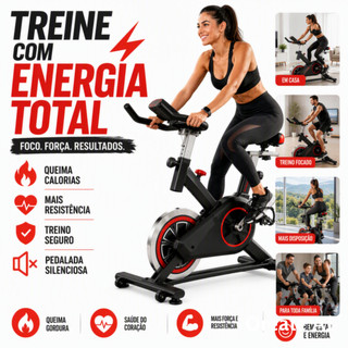 Bicicleta ergométrica, bicicleta de spinning, bicicleta profissional para academia, 120 kg,Cor Preto E Vermelho