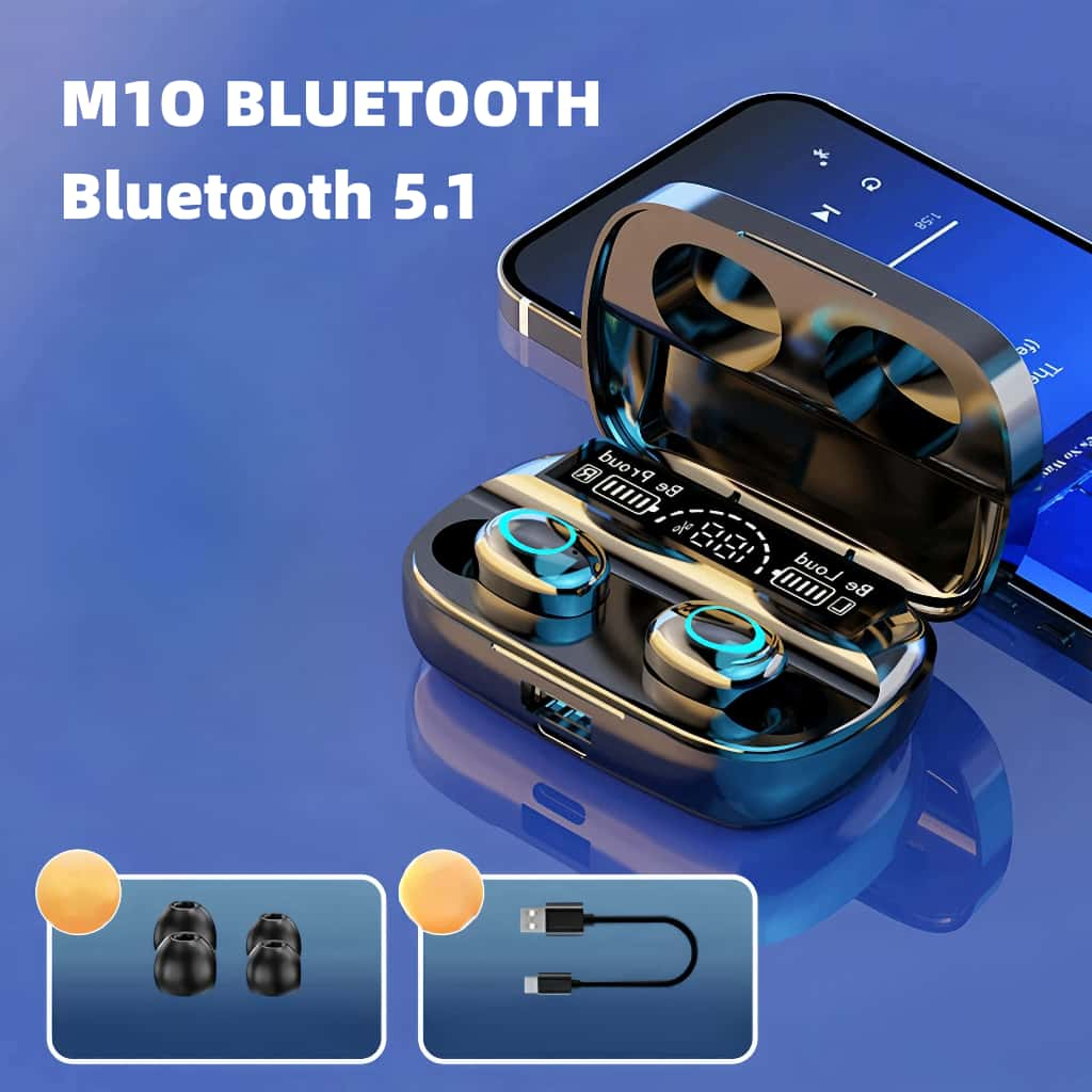 Fone M10 Fone De Ouvido Bluetooth Sem Fio Sem Fio Tws Estéreo Power Bank SMART