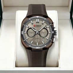 Novo Relógio Masculino CURREN Elegante Pulseira De Silicone Design Exclusivo E Inovador Ultraleve Mostrador Grande Versá