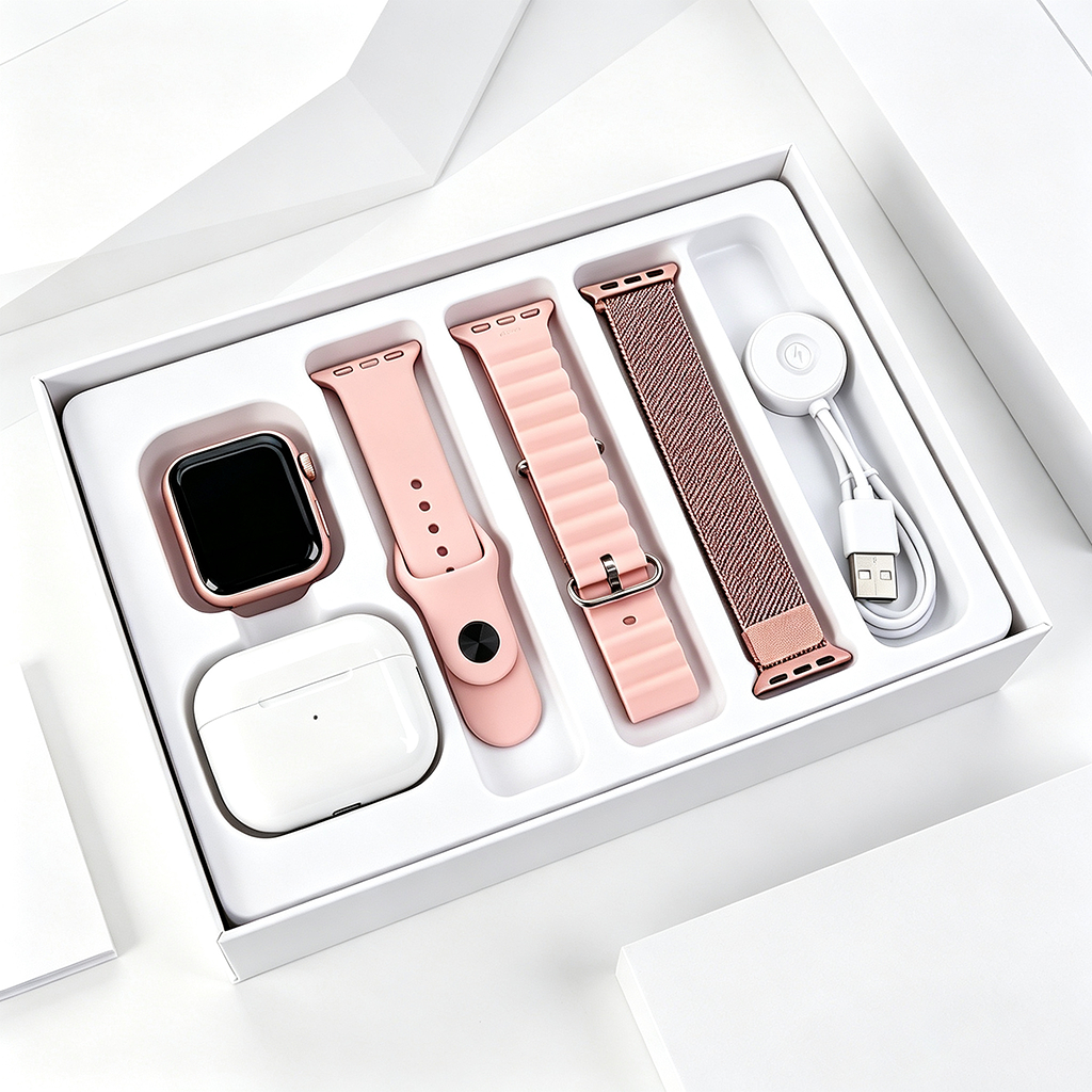 2026 Smartwatch Original WATCH10+ 4 em 1 com Fone Bluetooth, Chamada, Medidor de Pressão e Resistente à Água