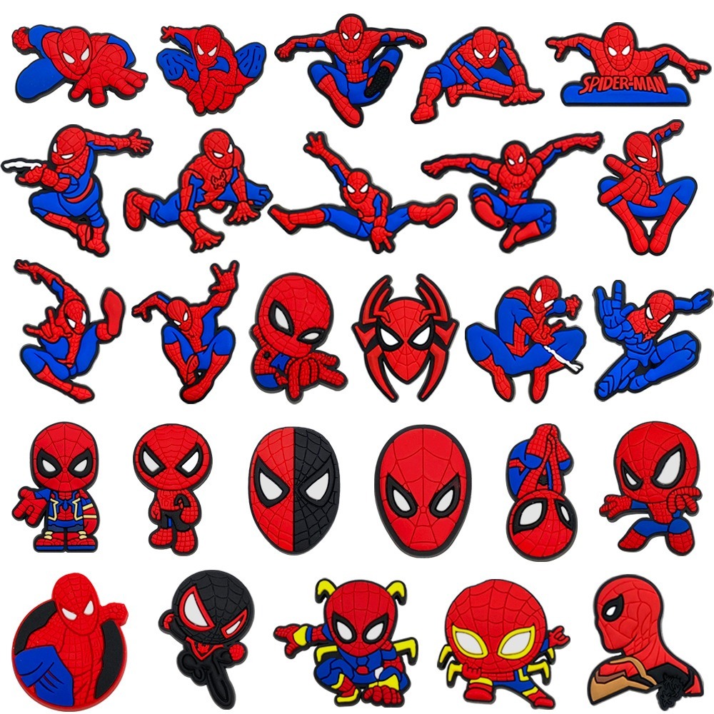 Quente 1 Pçs Série Homem-Aranha Encantos Dos Desenhos Animados Pino Sapato Acessórios Decorar Chinelos Sandálias Fivela