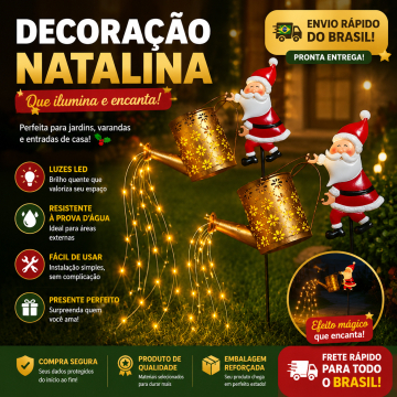 Lâmpada Solar De Gramado De Papai Noel-Decoração De Jardim Ao Ar Livre De Gnomo Oco De Ferro
